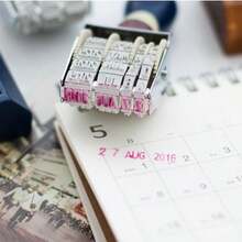 Sản phẩm mới bán chạy [Dấu ngày] Con dấu lăn, hiệu ứng tem bưu chính cổ điển, có thể điều chỉnh năm/tháng/ngày, dùng để lên kế hoạch. - A - Xem 4