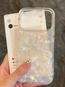 1pc Luxury Shell Pattern Laser Phone Case For IPhone12 13 14 15 16 17 Pro Max Plus IMD Shockproof Bumper Cases Cover - Color - View 1