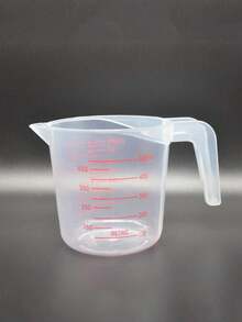 3pcs Plastic Baking Measuring Cups With PVC Scale, Capacity 8.45oz, 16.91oz And 33.81oz, Transparent High Precision Multi-Function Measuring Cups, Kitchen Tools - Multicolor - View 3