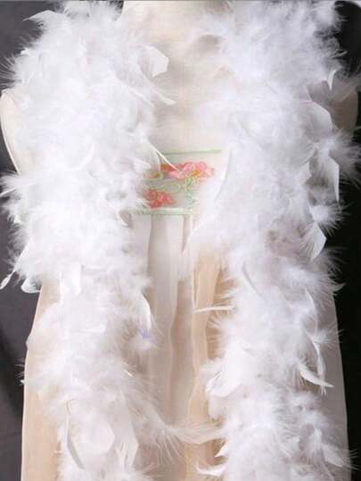 Boa de plumas, accesorio de disfraz DIY, bufanda de plumas multicolor para decoración, adecuada para fiestas de cumpleaños, Halloween, Navidad, carreras, fiestas del té, Nochevieja, conciertos y decoración del hogar, vestidos de gala, actuaciones en el escenario, disfraces y accesorios de carnaval, artículos para fiestas