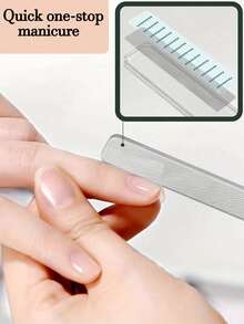 3件套/1件玻璃指甲锉套装，含1个收纳盒，平头美甲工具套装，专业指甲抛光器，无香天然指甲软化剂 - A - 查看 4
