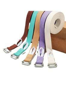 179/184x2.5厘米瑜伽带 运动瑜伽腰带 可调节编织弹力D形环扣 健身拉伸带 普拉提绳 - 彩色 - 查看 4