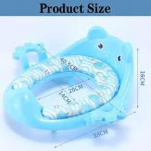 Asiento de entrenamiento para ir al baño para niños con un adorable diseño de animales, cojín suave, asiento de entrenamiento para bebés, disponible en varios colores. - Multicolor - Ver 5