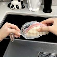 1pc {Donut Scrubber} Sponge Brush Set, 1 Donut Dish Sponges With 1 Suction Cup, Dishwashing Sponges, Pot Scrubber Sponges, Non Scratch Heavy Duty Scrubber, Easy Grip Ergon Design, Multi-Functional Kitchen Cleaning Sponges, Suitable For Sinks, Countertops, Stovetops, And Pots And Dishes, Kitchen Must Haves, Cleaning Supplies, Cleaning Tools, New Arrival Home Essentials, Upgraded 360° Cleaning For All Cookware, Self Draining Sponge, Quick Drying, No Odor, Stocking Stuffer, White Elephant Exchange, Secret Santa Gift, Christmas, Housewarming, Birthday, Anniversary, Valentine's Day Gifts For Women Men Friends Mom Dad, Practical Presents For Cooking Lovers, New Homeowner, Dorm Room, Apartment Essentials, Funny Kitchen Gadgets, Unique Gag Gifts. - Màu hồng tím - Xem 4
