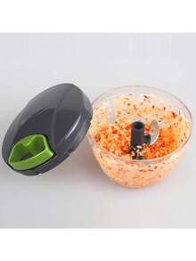 600/1000ml Manual Food Chopper Pull-Down Vegetable Chopper Onion Garlic Chopper Fruit Herb Nut Kitchen Food Processor - Multicolor - View 5