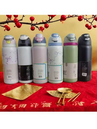 Garrafa de Água Isolada de Aço Inoxidável de 32oz - Garrafa de Água Esportiva à Prova de Vazamentos com Bico de Dupla Função, Tampa Basculante e Abertura Larga, Mantém as Bebidas Frias por 24 Horas, Adequada para Fitness, Viagens e Uso Diário