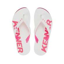 Kenner Flip Flop Sandal Red Original Men's Women's - 白色和粉紅色 - 查看 2