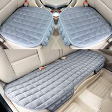 1pc/3pcs Car Seat Covers, Luxury Plush All Season Universal Seat Cushion Covers For Sedan Bottom Seats, Front And Rear Comfortable Protective Covers For SUV, Non-Slip Rubber Bottom With Storage Pockets, Auto Accessories - Car Bottom Seat Cover - View 3