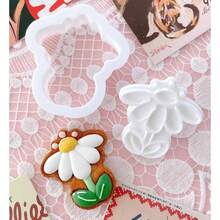 春季花卉餅乾模具組 | 鬱金香、雛菊與玫瑰烘焙模具，打造鮮豔花卉點心，適合母親節、春季派對與園藝主題禮物！ - 查看 8