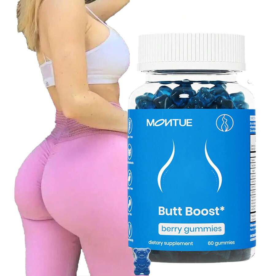 Breast Max & Butt Boost Pack Gummies For Women | Workout Aid | Fitness Supplement | 9 Herbal Extracts Including Fenugreek, Maca Root, Fennel Seed | Essential Vitamins| Berry Flavor Gummy Bears, Bbl Gummies, Uno,Probióticos Originales, Gummies For Women - 1瓶 - 查看 1