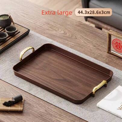 One Piece Of Ins-Style Imitation Wood-Grain Tray, Rectangular For Service, For Holiday Parties, Coffee Shop Dessert Trays, Storage Trays, Cake And Snack Plates