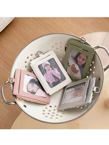 Women's Short Wallet Multi-Position Credit Card Holder Slim Mini Lady Card Bag Coin Purse Zipper With Lanyard Strap For Women Money Wallet Mini Wallet Purse Wallet Small Wallet Card Wallet Travel Essential Summer - Multicolor - View 10