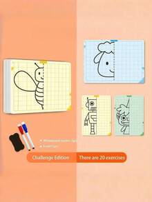 10 piezas (20 estilos) Juego de rompecabezas de dibujos animados lindos | Tarjetas de trazado borrables y juegos de entrenamiento de agarre | Juguete educativo preescolar | Práctica de escritura | Ayuda didáctica para el aula | Actividad de desarrollo cognitivo - Multicolor - Ver 8