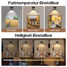 Bộ 1/3/6 đèn gắn tường bằng kim loại màu đen, đèn trưng bày, điều khiển từ xa - Có thể điều chỉnh độ sáng và 3 màu/RGB, có hẹn giờ, đèn chiếu sáng dùng pin cho môn khúc côn cầu trên băng, đèn trưng bày, tủ trưng bày văn phòng, khung ảnh nghệ thuật (Điều khiển từ xa đã bao gồm pin; sản phẩm không bao gồm pin) - đèn tròn - Xem 11