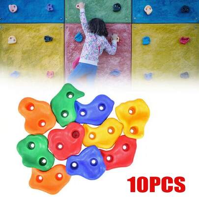 10/20x Climbing Stones Bolt On Climbing Frame Wall Hold Rock Grip Mix-Color