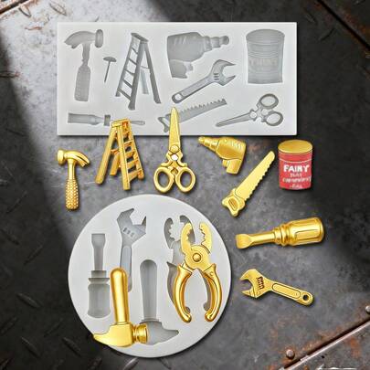 1pc Metal Tool Silicone Mold For Soap Making, Wrench Pliers Mold Suitable For Plaster, Aromatherapy, Handmade Soap, Candle, Resin Decor, DIY Craft, Father's Day, Christmas Gift