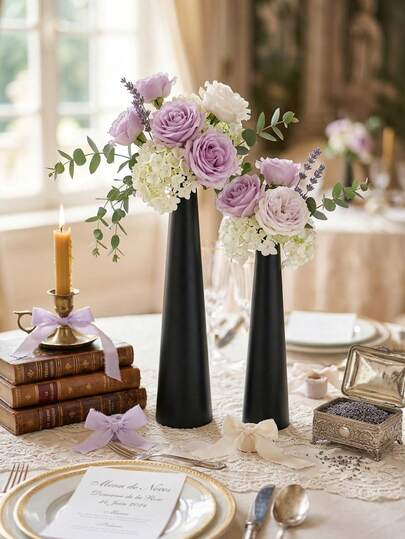 一套金属锥形花瓶/花瓶，礼品庆祝风格，适用于乔迁礼物、企业客户礼物、婚礼登记物品、新娘送礼会礼物、节日问候礼物、精品礼盒搭配、周年纪念礼物、婴儿派对纪念品、婚礼回礼、订婚礼物、节日礼物交换、办公室乔迁礼物、毕业礼物、退休礼物、新工作祝贺。