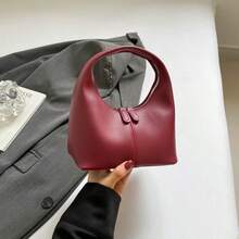 女士可爱手提包，复古高品质多功能托特包，独特饺子造型钱包 - 彩色 - 查看 13