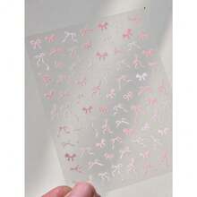 1pc 5D Crystal Diamond Nail Sticker, Pink Swan Flower Frame Butterfly Pattern, Self-Adhesive Nail Art Sticker, Cute DIY Decorative Accessory Nails Nail Stickers - Nhiều màu-2 - Xem 6