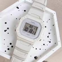 Casio 卡西欧 W-218HC 乳白色方形数字手表，50米防水，LED 背光，多功能，学生运动腕表 - 均碼 - 查看 6