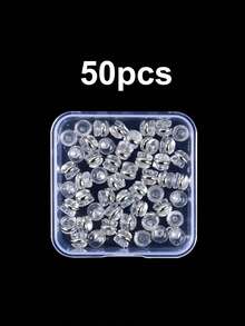 20/50个装 5mm 耳钉后塞，无刺激柔软透明耳钉后塞，适用于鱼钩式耳钉、耳环，锁扣式安全耳钉后塞，适用于重型耳环 - Earring Backs - 查看 13