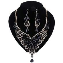 Gorgeous Purple Crystal Jewelry Set For Women – Luxury Statement Necklace Earrings – Perfect For Wedding, Prom, Party & Formal Events - 2 Piece Set - View 25