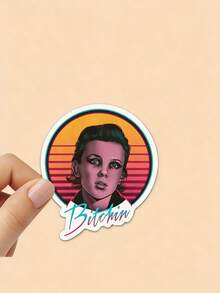 50pcs Glossy Waterproof Cartoon/TV Series/K-Pop/Anime Theme Stickers Suitable For Laptop, Luggage, Water Bottle - Multicolor - View 5