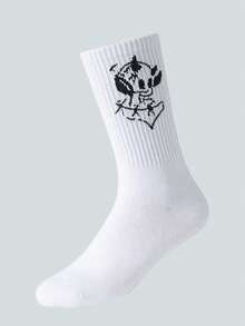 1/5/10 pares de calcetines divertidos aleatorios para hombres, calcetines deportivos casuales, calcetines de running hasta el tobillo, calcetines de baloncesto con protección antideslizante para el tobillo - Multicolor - Ver 7