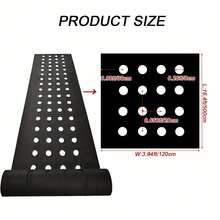 1pc 40g/㎡ Thick Black Pre-Punched Barrier Fabric, Breathable & Water Permeable, Suitable For Fruit, Vegetable, Tea Plantations Control, Strawberry Planting - Black Punch - View 4