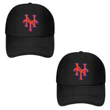 1 PC NY Mets Trucker Cap Black Mesh Baseball Hat Polyester Adjustable Snapback Raised 3D Orange "NY" Embroidery Blue Outline Foam Front Curved Visor Casual Streetwear Sun Hat Outdoor Sports Fan Accessory New York Baseball Team Merch Unisex Breathable Trucker Hat Gift Idea 2026 Mets Snapback Cap - màu đen - Xem 9