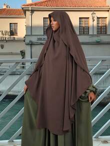 1 chiếc khăn trùm đầu Hijab Khimar bằng vải thoáng khí CEY, phù hợp cho phụ nữ sử dụng hàng ngày với áo Abaya, thích hợp cho mọi mùa, dùng làm khăn trùm đầu Abaya cho váy, đi biển, nghỉ lễ, du lịch. - Nhiều màu - Xem 15