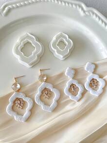 1pc Moroccan Geometric Polymer Clay Cutters Polymer Clay Jewelry Making, Polymer Clay Stud Earring Making Tool, Clay Jewelry Making Kit - Moroccan Geometric - View 3