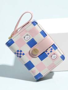 BATSIOE Cute Kitty Wallet, Fresh Japanese Style Women/Girl Short Zipper Purse, Textured Student Card Holder - Pink - View 2