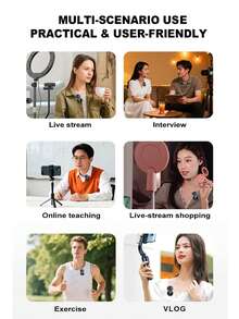 Professional Wireless Lavalier Microphone, Plug And Play, Equipped With Innovative Active Intelligent Noise Cancellation - Suitable For Smartphones, Computers, Cameras - Perfect For Content Creation, Live Streaming, Podcasts And Other Applications, Lavalier Microphone, Compatible With IPad Type-C Interface (Multiple Port Options Available) - View 12