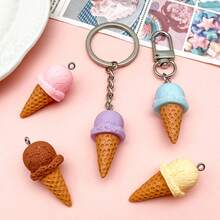 10/20 chiếc mặt dây chuyền hình kem ốc quế dễ thương bằng nhựa, thích hợp để tự làm vòng cổ, vòng tay, bông tai, móc khóa. - phong cách khác nhau - Xem 4