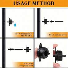 Automatic Drip Irrigation Emitters, Plastic Drip Irrigation System - Pressure Compensating Drip Irrigation System, Adjustable Flow Drippers For Garden Watering, Lawn And Garden Irrigation Equipment, Lawn Watering System | Irrigation | Durable Plastic - Automatic Irrigation Drippers - View 8