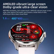 LOKMAT APPLLP 3 Smartwatch 1.6 Inch AMOLED Screen 480*480 Resolution Compatible SIM Card Support 2G/3G/4G/5G Phone Cards Independent Calls Wi-Fi Music Playback Games Phone Watch HD Dual Camera  Android Phone Watch Can Download Third-Party APP Applications - View 3