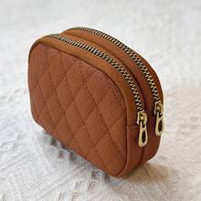 绗缝迷你零钱包 小拉链钱包 女士口红化妆包 - 彩色 - 查看 6