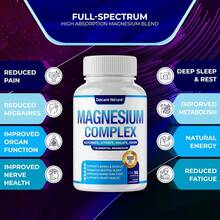 7-In-1 Magnesium Complex Supplement 1000mg | Glycinate Citrate Malate Taurate Orotate Blend | High Potency Magnesium Capsules | 90 Capsules (3 Bottles) - 3 Bottles - 查看 2