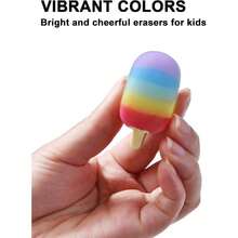 16pcs Cute Ice Cream Erasers For Kids, Kawaii Jelly Fruit Food Erasers Bulk For School Classroom Rewards Party Favors,42891839 - Multicolor - View 2