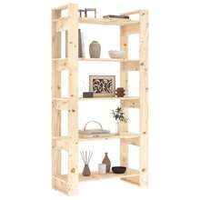Book Cabinet/Room Divider 80x35x160 Cm Solid Wood - Brown - View 4