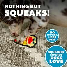 Outward Hound Durablez Minis U2013 Squeaky Plush Dog Toy, No Stuffing For Less Mess, Interactive &Amp; Tough, Jumbo Squeaker, Puppies &Amp; Small Dogs, Duck, 6" - MàuA - Xem 3