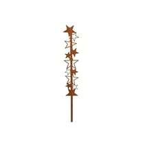 1 peça de decoração de jardim em ferro com design floral vibrante, adequada para pátios, quintais, gramados e celebrações de feriados, decoração de jardim, decoração de caminho externo - Ferrugem Marrom - Ver 23