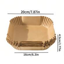 50/100/200pcs Air Fryer Parchment Paper Liners, 6.3 Inch Non-Stick Silicone Coated Baking Pads For Air Frying, Baking, Cooking, Microwave, Oil-Proof, Tray Liners, Kitchen Accessories - Multicolor - View 8