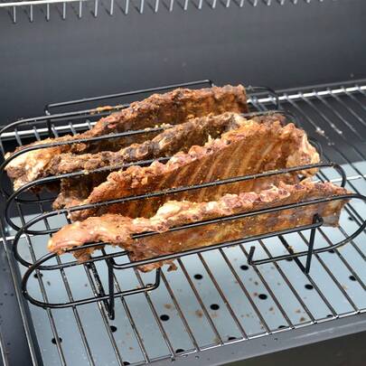 不锈钢丝牛排烤架、猪排和鸡肉烤盘、烤架、肉爪、户外烧烤套装