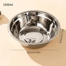 304 Stainless Steel Bowl With Cute Cartoon Pattern,Large Capacity Round Noodle Bowl,Reusable Fruit Salad Food Container,Stackable Tableware,Suitable For Home Kitchen Dining - Multicolor - View 14