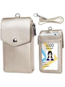 Zipper Card Holder, PU Material Multi-Card Slots Vertical Work ID Card, Bus Card, ID Card Pouch - Multicolor - View 20