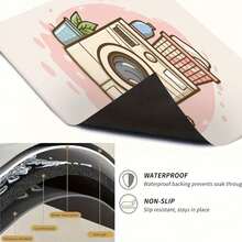 1pc Windmill Pattern Washing Machine & Dryer Top Cover Pad, Silica Gel Non-Slip Protective Mat, Suitable For Laundry Room, Bathroom, Home Decor - Wind On the Clothesline - View 10