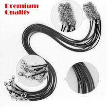 50cm Black Waxed Necklace Cord With Clasp Bulk For Bracelet Necklace And Jewelry Making - 50cm Necklace Cord - View 3