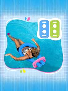 1 pieza Tabla flotante de espuma para nadar - Conector flotante - Ligero - Accesorio de espuma perforada específico para piscina - Conector de varilla flotante colorido para fiestas de verano en la playa y actividades al aire libre, adecuado para principiantes, artículos esenciales de playa, flotador de piscina - Multicolor - Ver 2